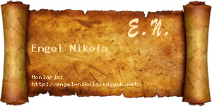 Engel Nikola névjegykártya