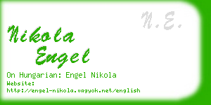 nikola engel business card
